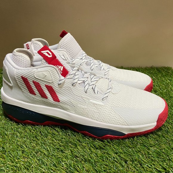 Adidas Dame 8 PE Team USA Olympic White Basketball Shoes Mens Sz HR0048 NEW main image 6
